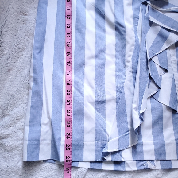 BR Ruffle Stripe Pencil Skirt in Blue Stripe - Picture 7 of 8